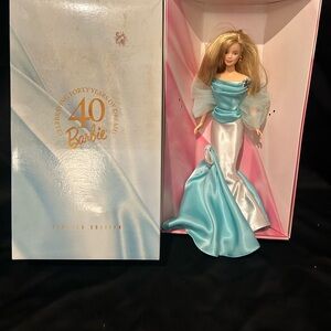 Barbie 40th Anniversary in Aqua and Silver Dress